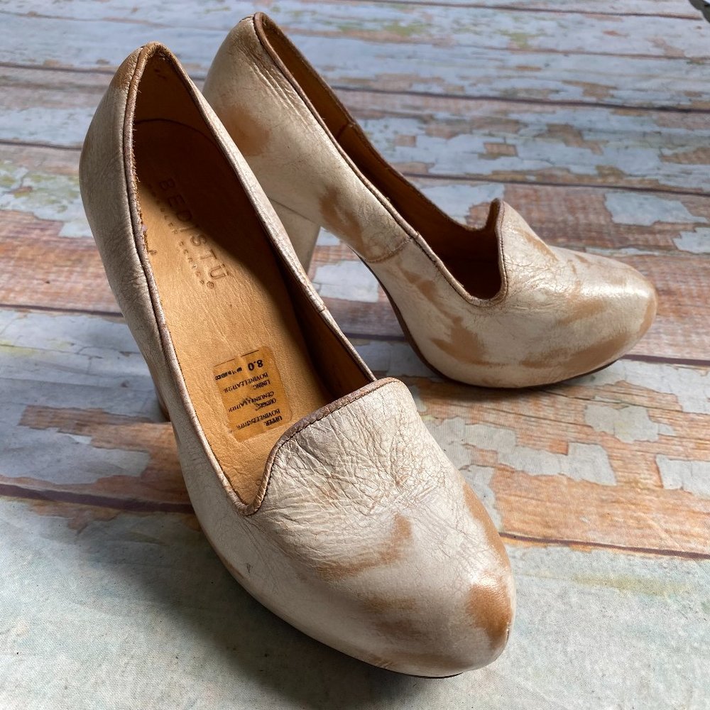 Bed Stu size 8 pumps high heels tan